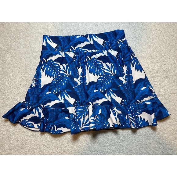 Tina + Jenna Skort Womens Size S Blue Tropical Tennis Golf Pickleball - Picture 1 of 6